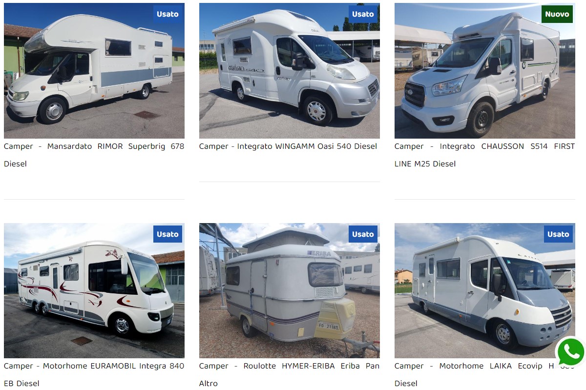 Vendita camper usati